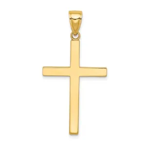 14K Y 20mm Gold Solid Cross