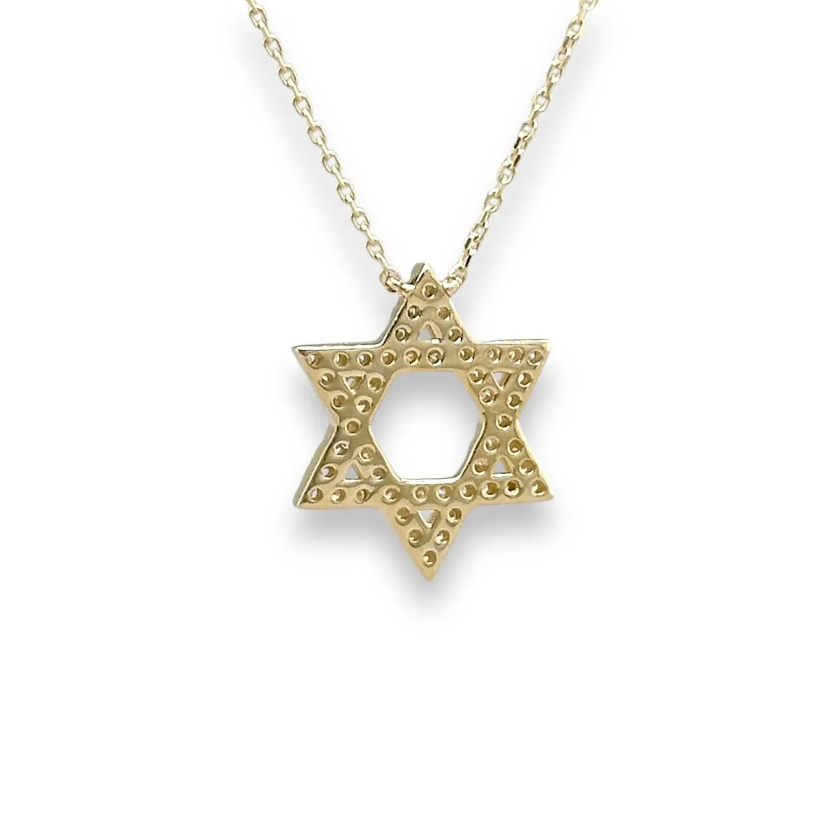 14K Y Gold 0.28ctw H/SI1 Star Of David Diamond Pendant