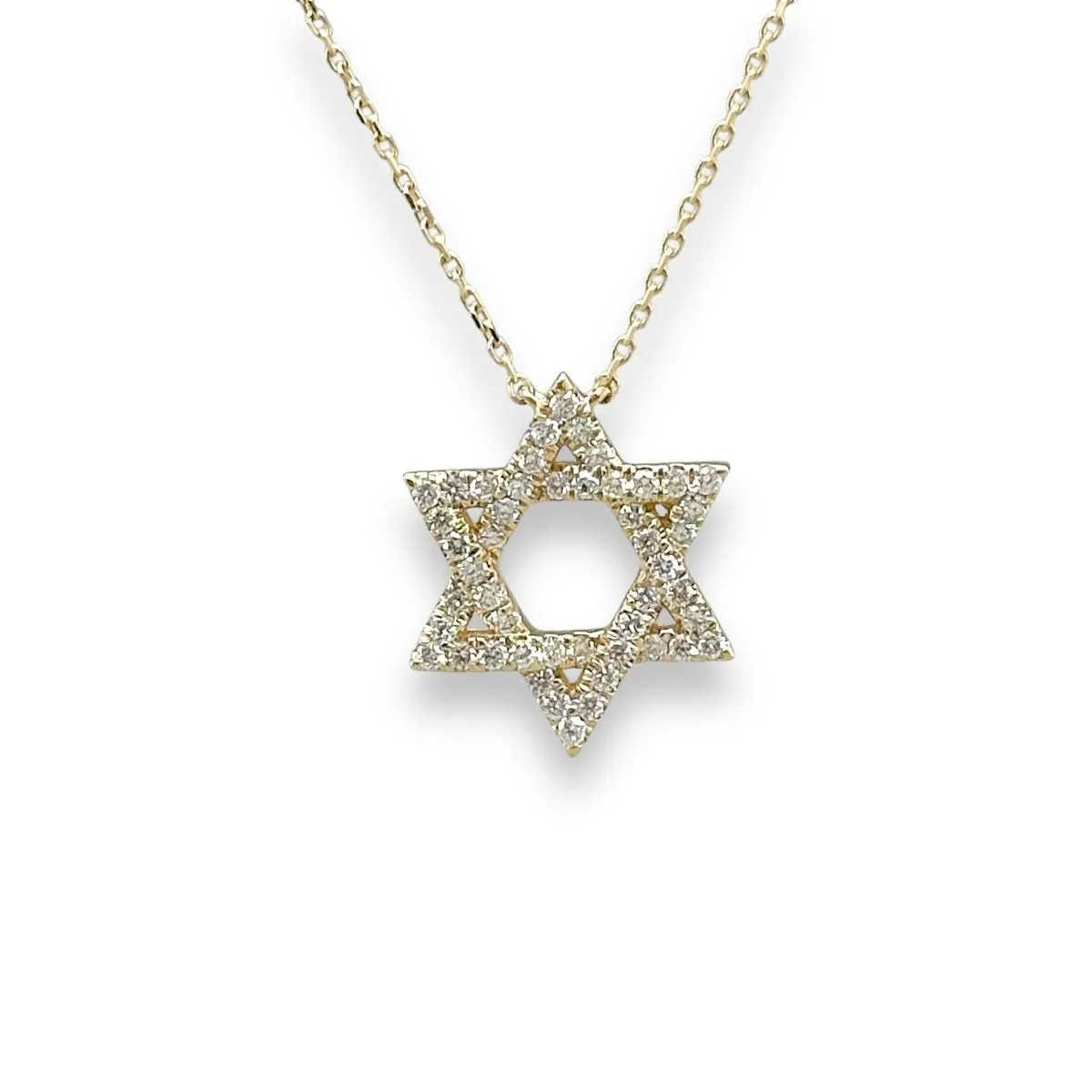 14K Y Gold 0.28ctw H/SI1 Star Of David Diamond Pendant