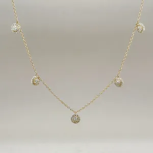 14K Y Gold 0.30ctw G/SI2 Diamond Drop Necklace