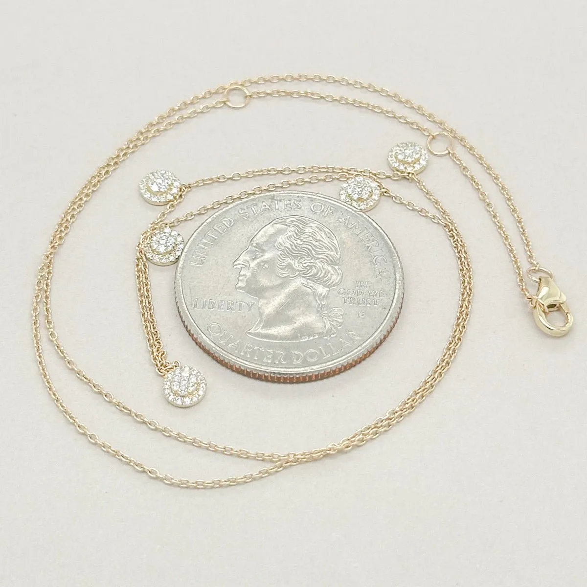 14K Y Gold 0.30ctw G/SI2 Diamond Drop Necklace