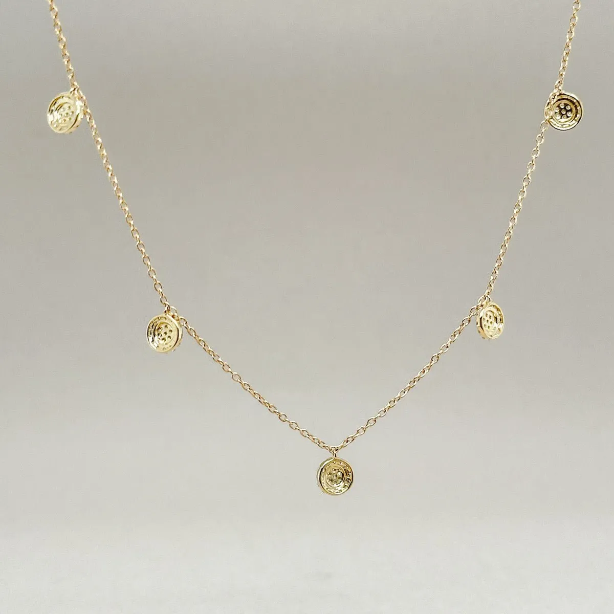 14K Y Gold 0.30ctw G/SI2 Diamond Drop Necklace