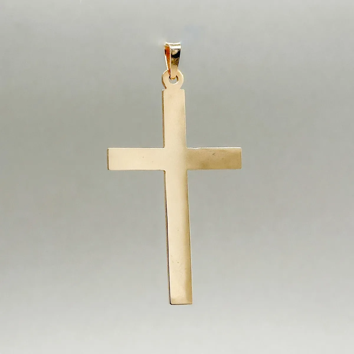 14K Y Gold 39x23 Cross Pendant