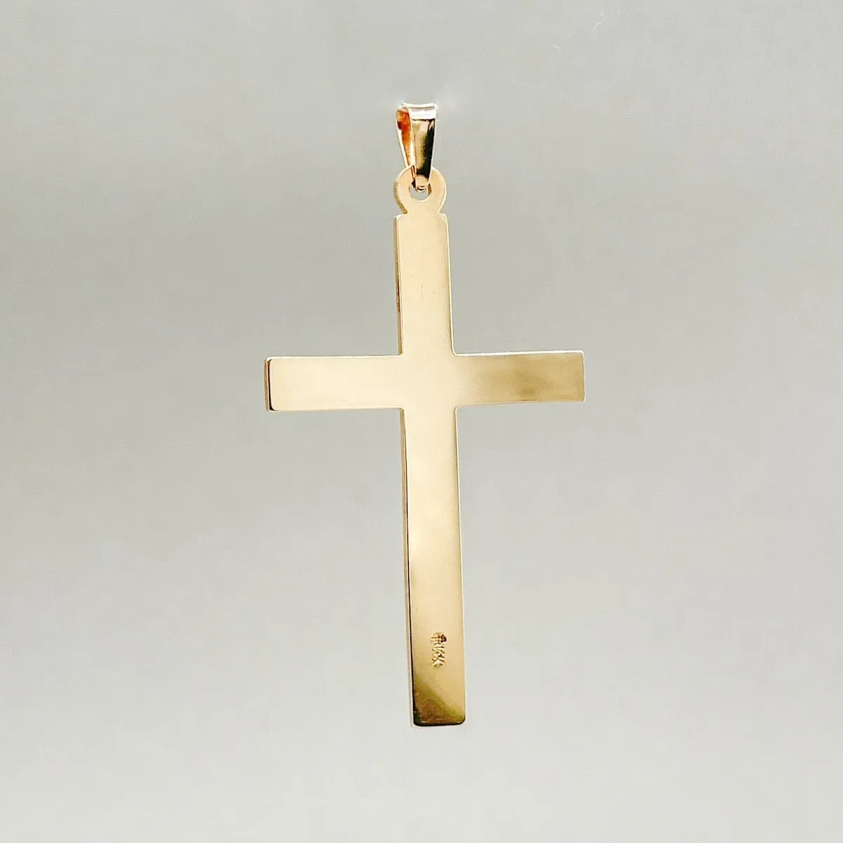 14K Y Gold 39x23 Cross Pendant