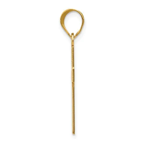 14K Y Gold Beaded Frame Cross
