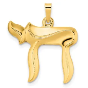 14K Y Gold Chai Pendant