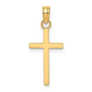 14K Y Gold Polished Small Cross
