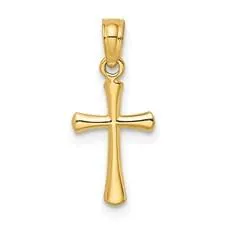 14K Y Gold Small Cross