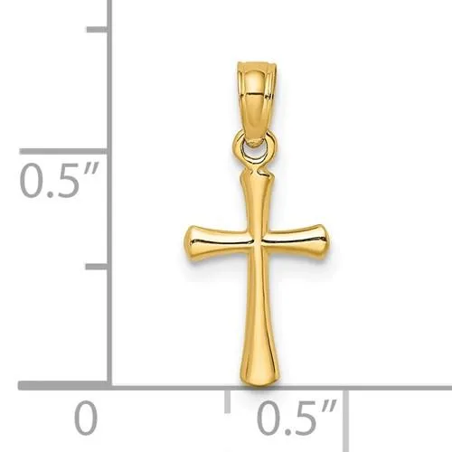 14K Y Gold Small Cross