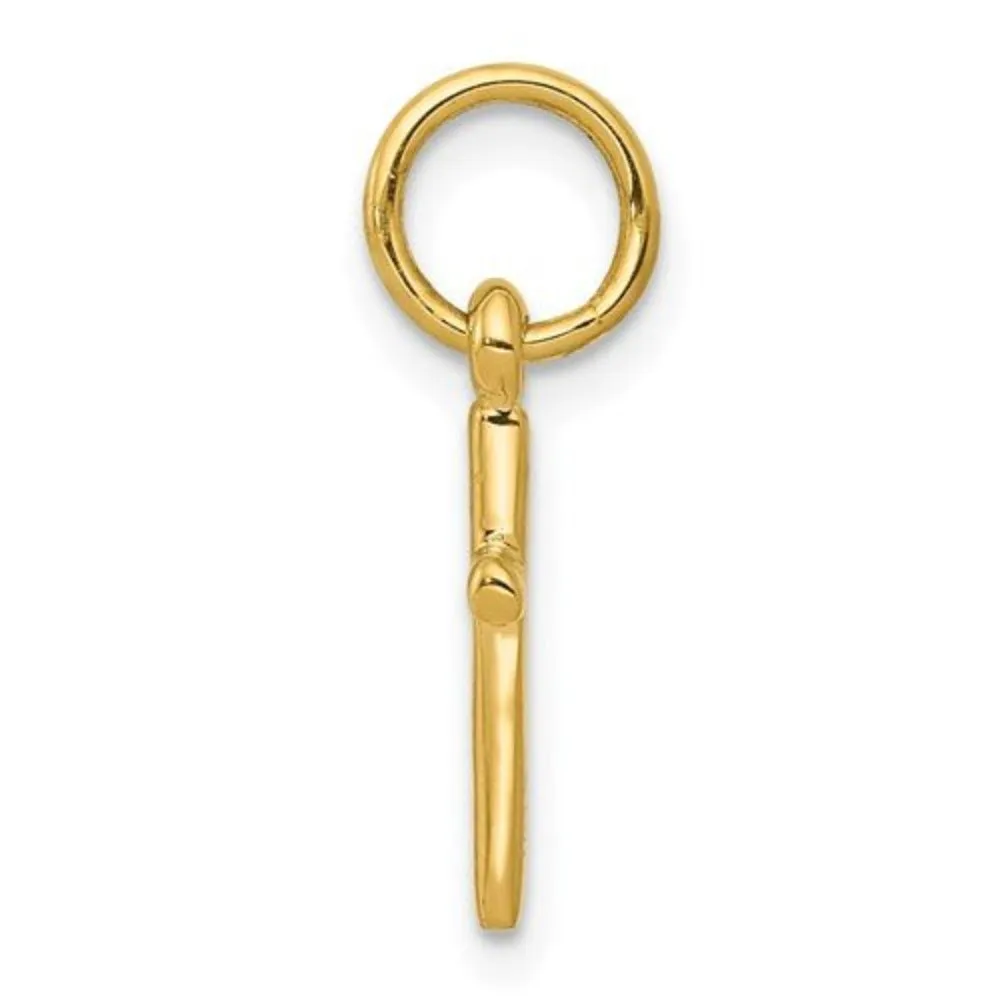 14K Y Gold Small Plain Cross
