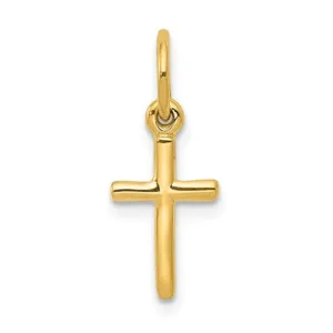 14K Y Gold Small Plain Cross