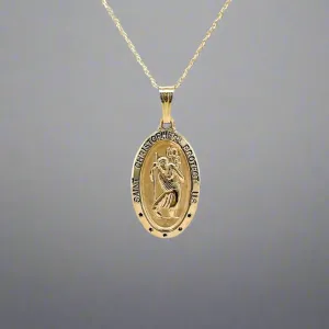 14K Y Gold St. Christopher Medal Pendants