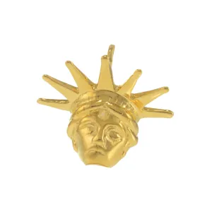 18KT Yellow Gold Vermeil Medium Statue of Liberty Head Charm