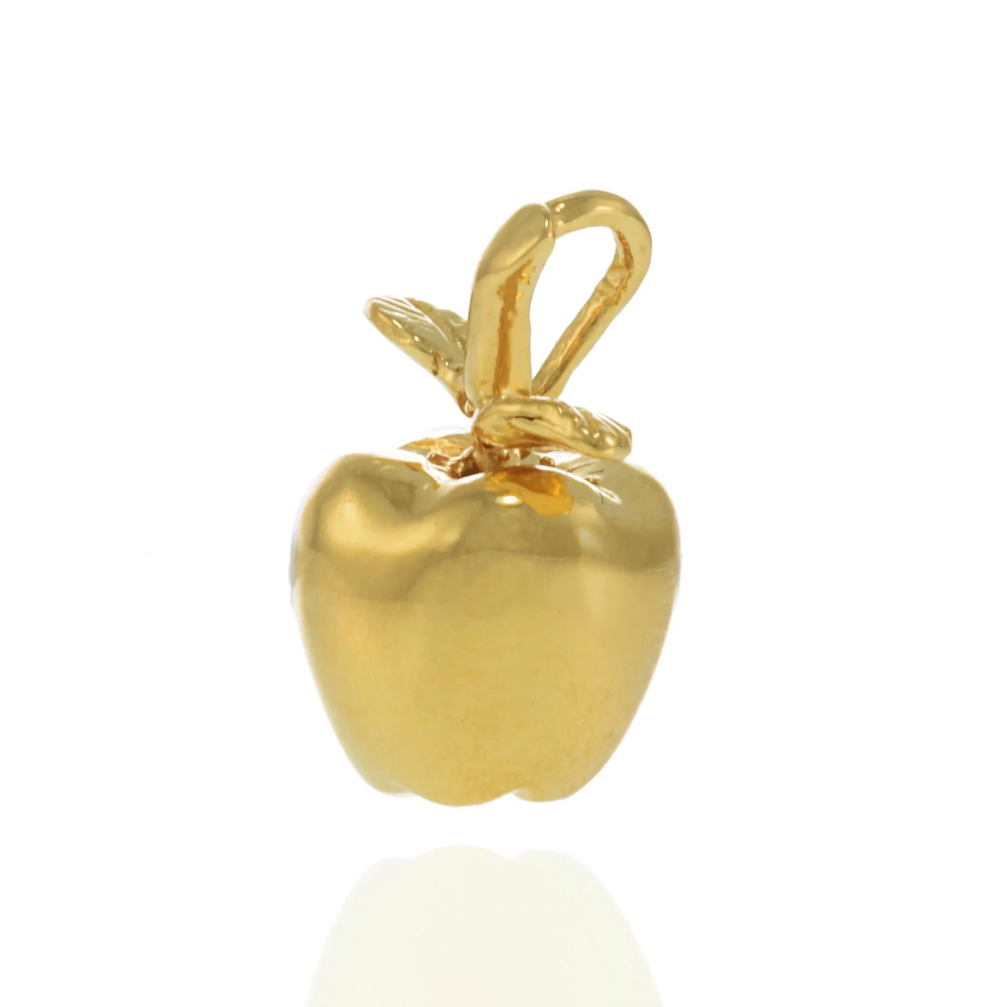 18KT Yellow Gold Vermeil Small NYC Apple Charm