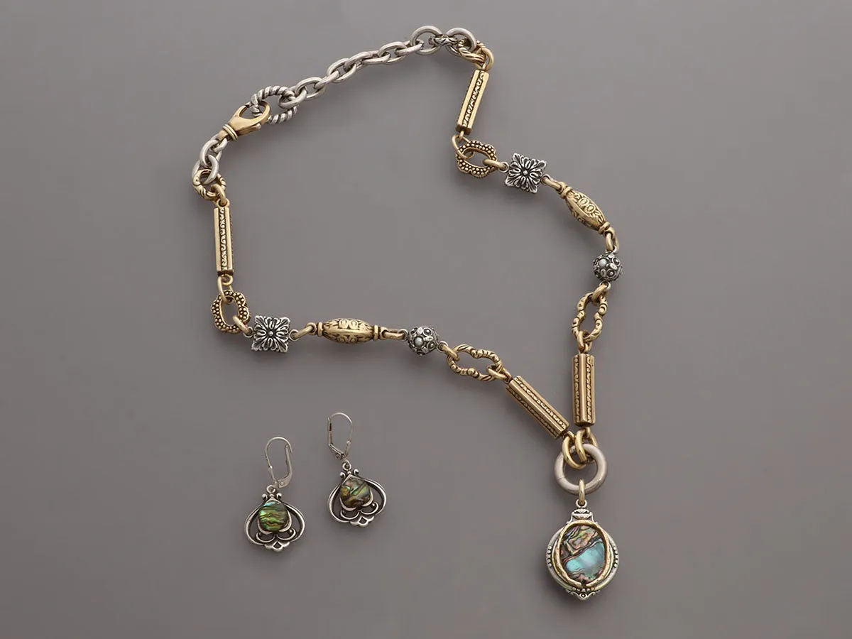 Alana Leigh Abalone Necklace and Earrings Set