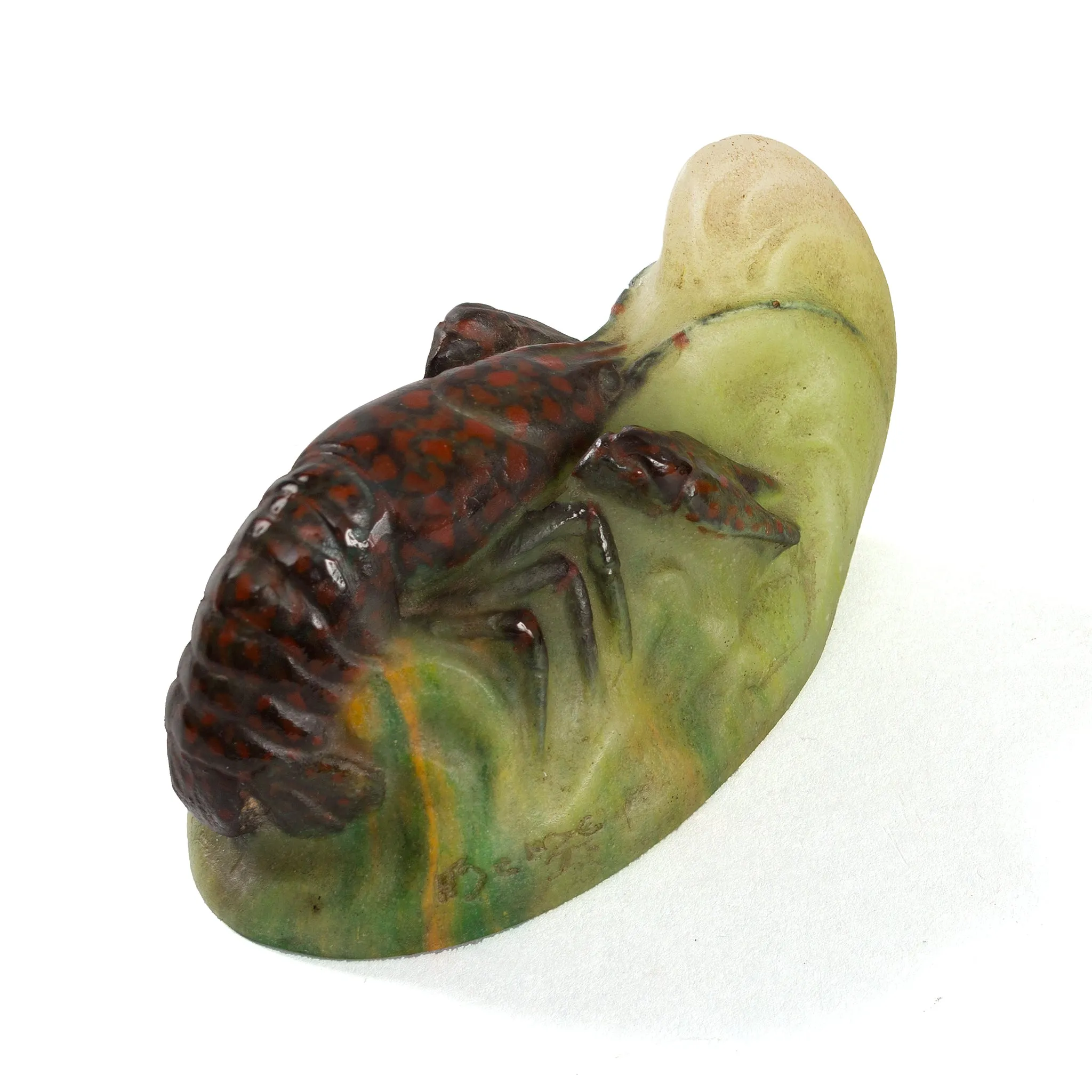 Amalric Walter and Henri Berg Small "Langouste" Pte de Verre Paperweight