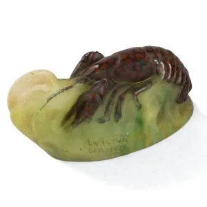 Amalric Walter and Henri Berg Small "Langouste" Pte de Verre Paperweight