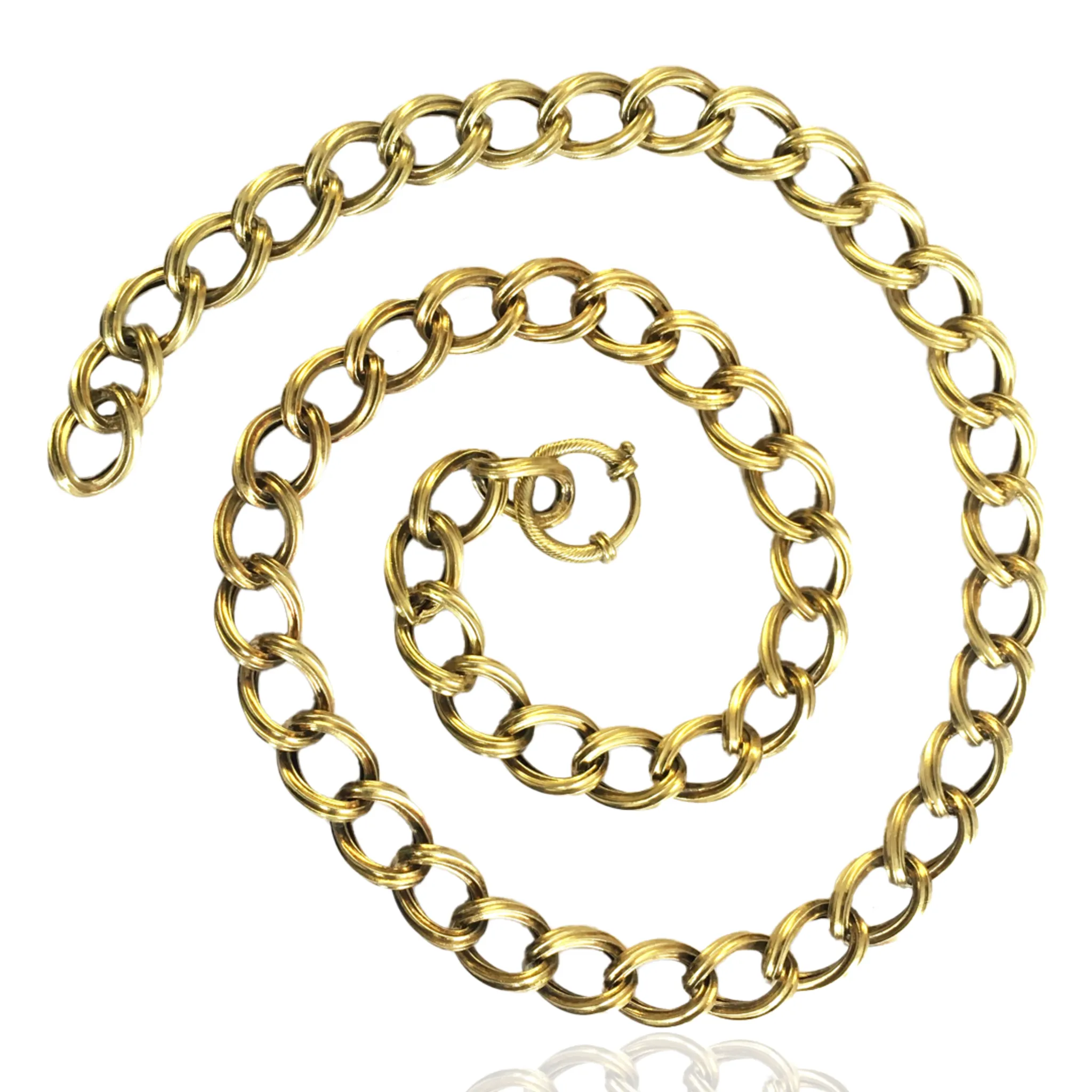 Antique 18KT Yellow Gold Chain Link Necklace
