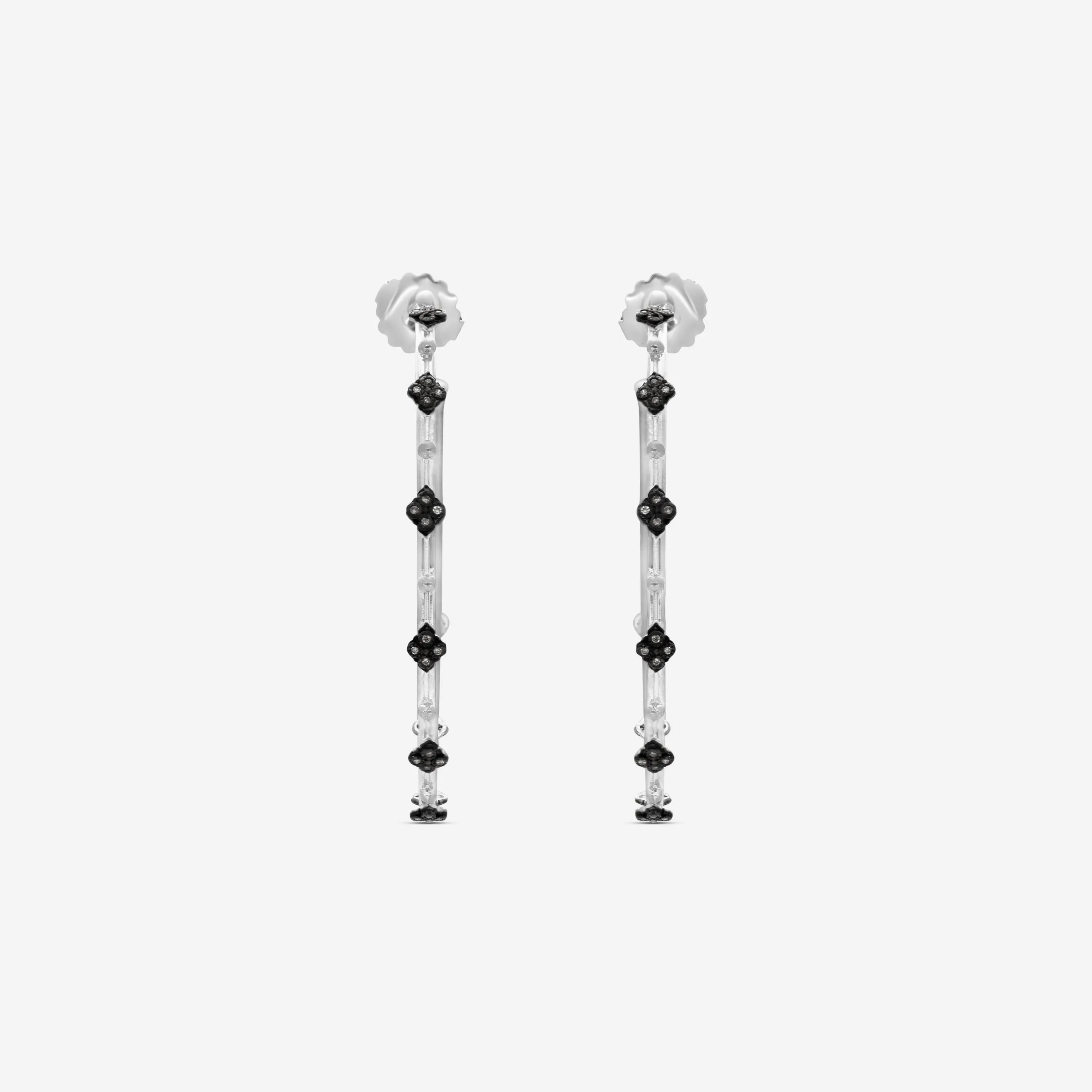 Armenta New World Sterling Silver Diamond Hoop Earrings 08725