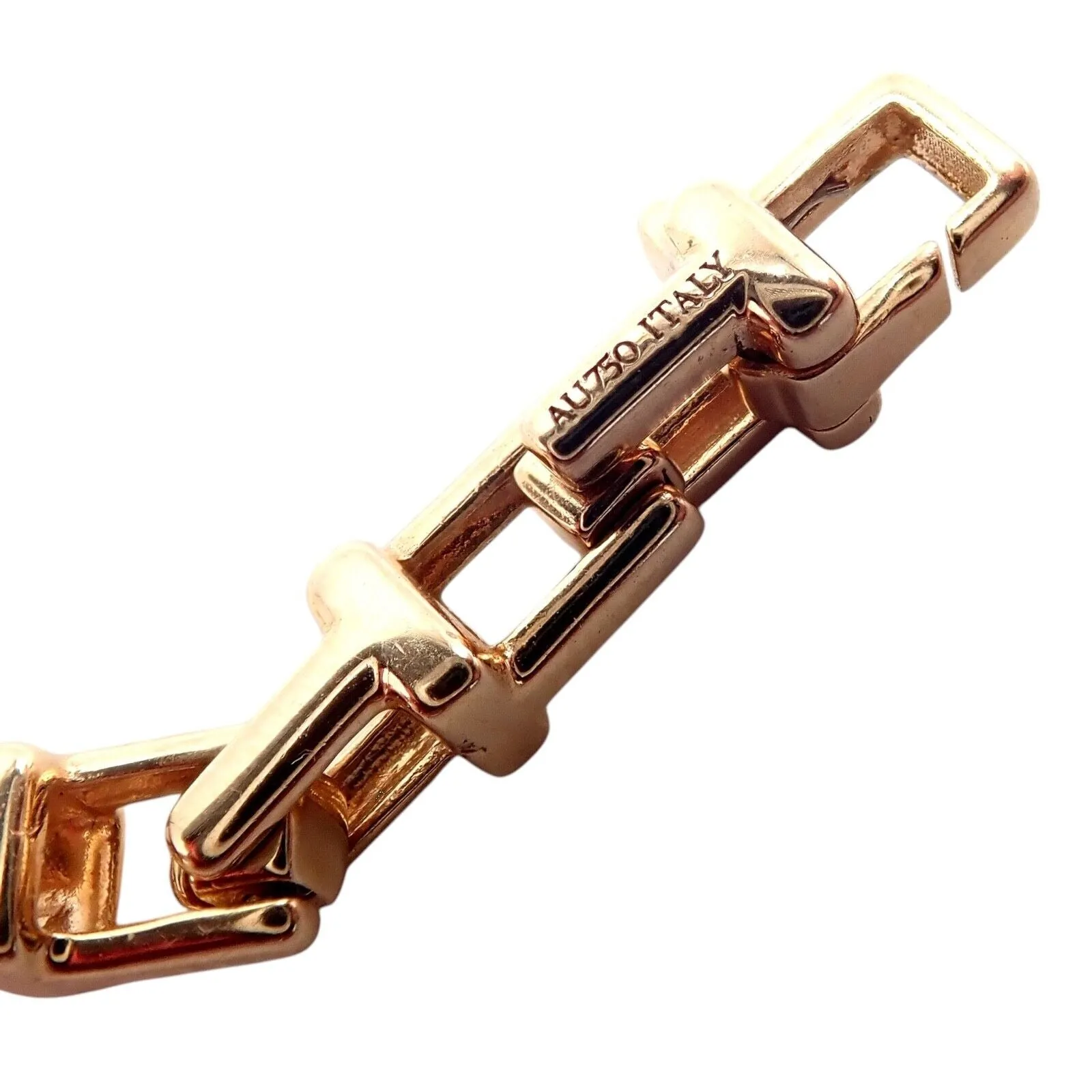 Authentic! Tiffany & Co 18k Rose Gold T Chain Link Long Necklace 20.5"