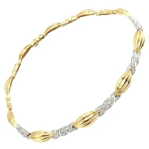 Authentic! Tiffany & Co 18k Yellow   White Gold 4ct Diamond Candy Necklace