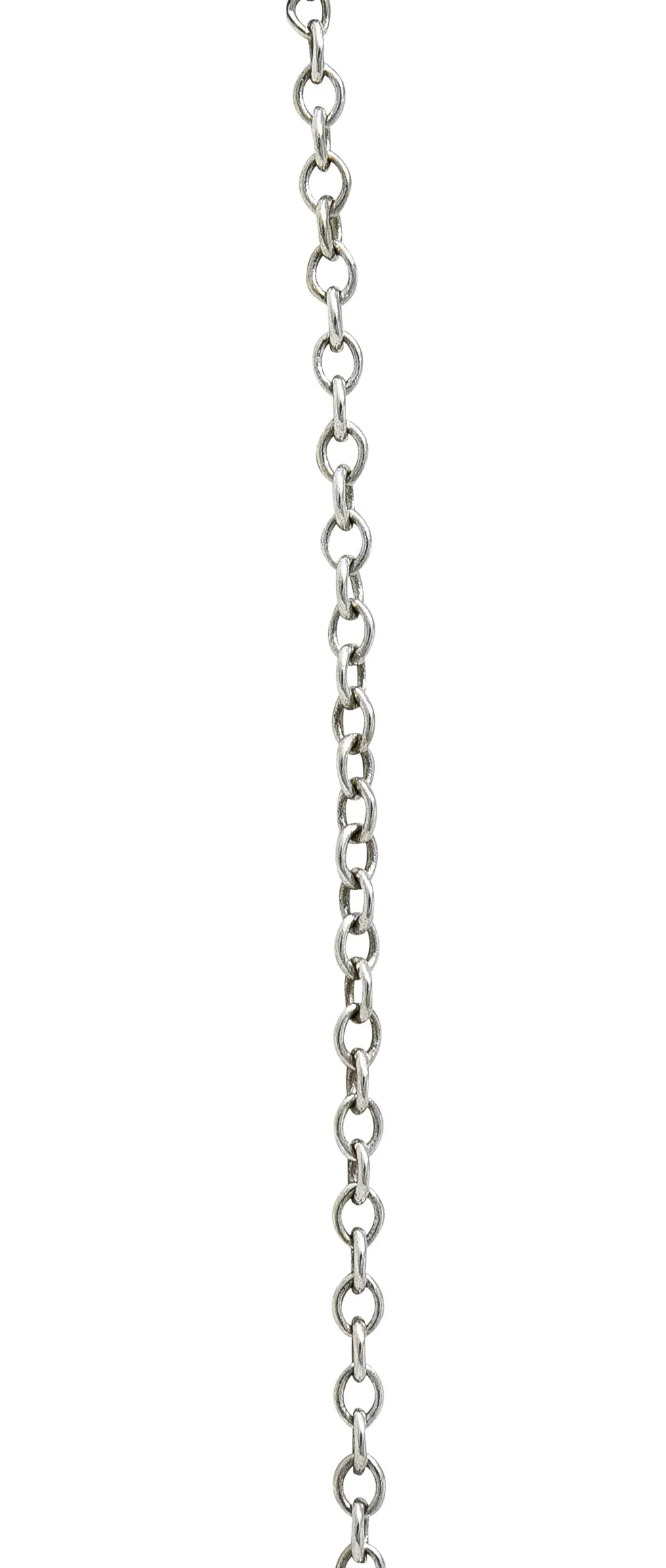 Belle Epoque Diamond Platinum Ribboned Bow Station Necklace
