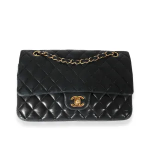 Black Chanel Quilted Lambskin Medium Classic Double Flap Bag
