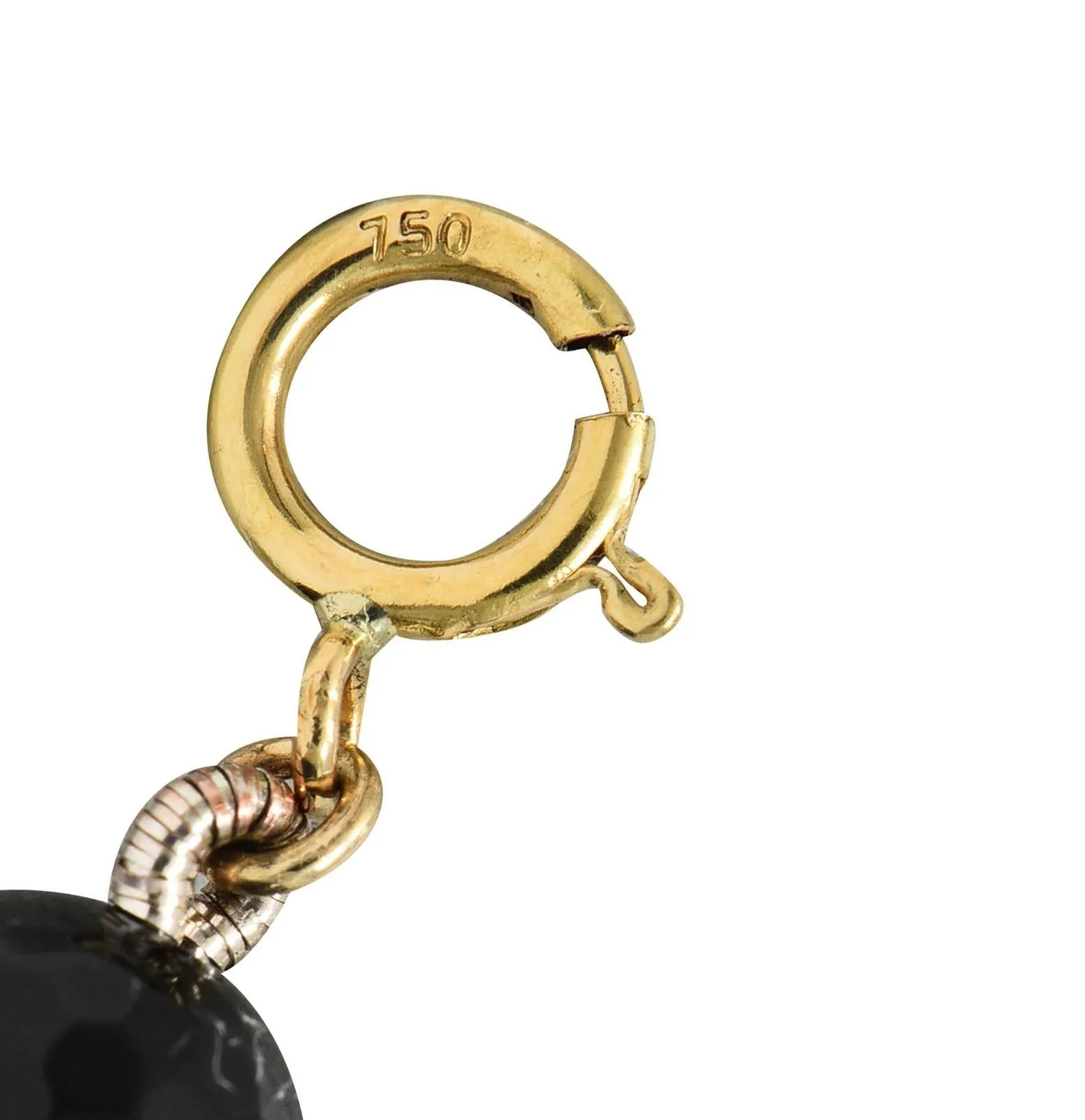 Boucheron 1970's Diamond Onyx 18 Karat Yellow Gold Vintage Beaded Tassel Sautoir Necklace