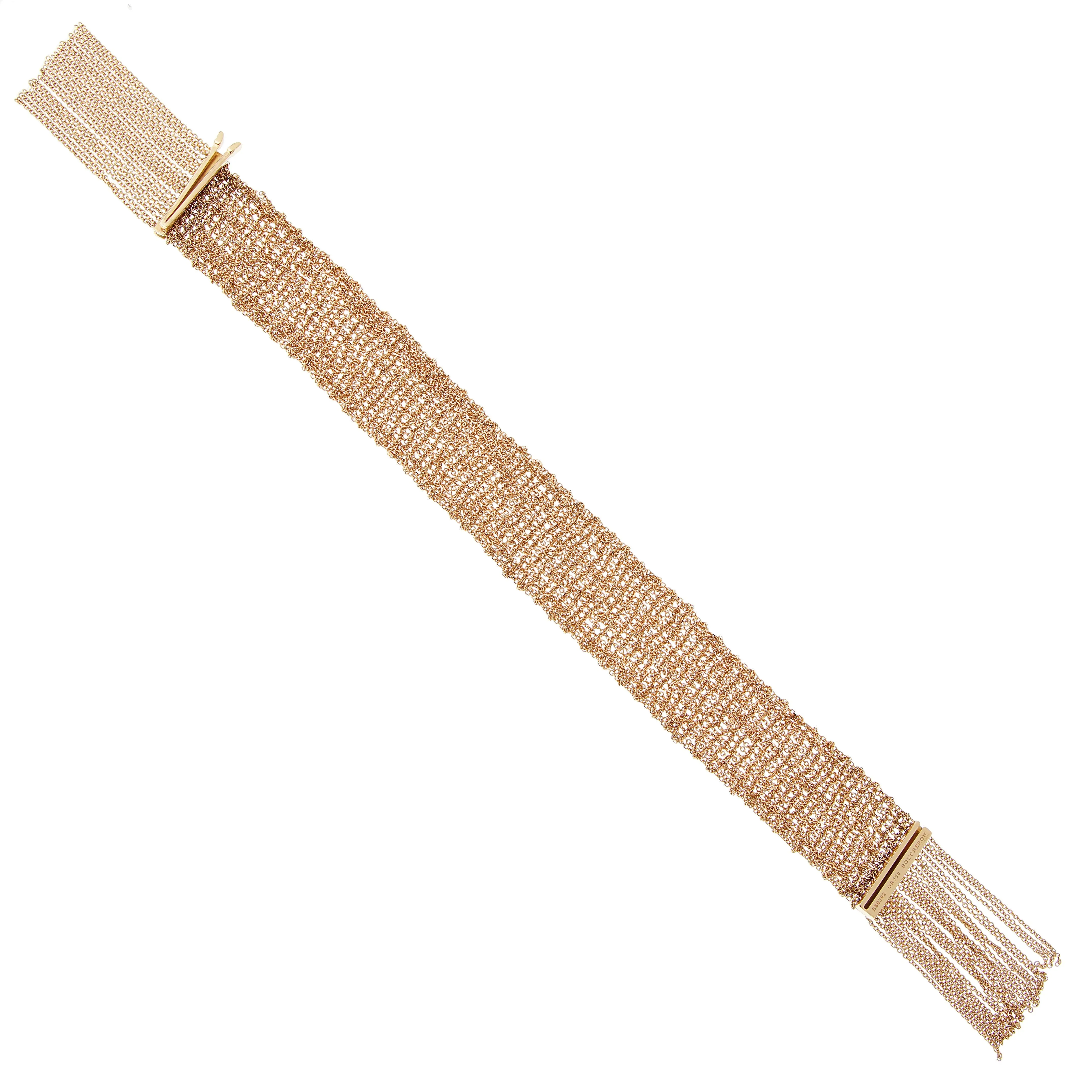 Boucheron Scarf Rose Gold Chain Link Bracelet