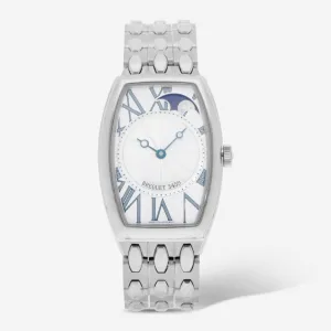 Breguet Heritage Phase de Lune 18K White Gold Automatic Ladies Watch 8860BB/11/BB0