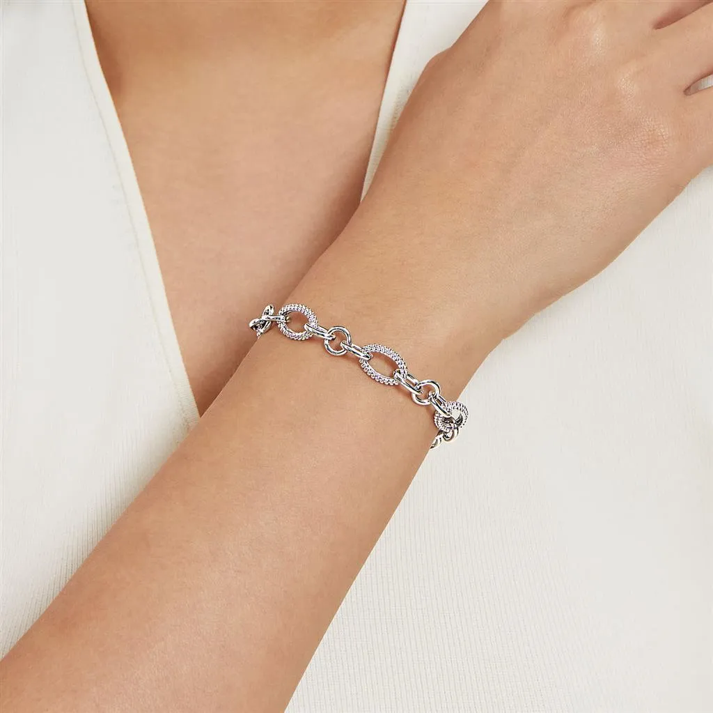 Bujukan Chain Link Bracelet. 7.5" - 14K White Gold