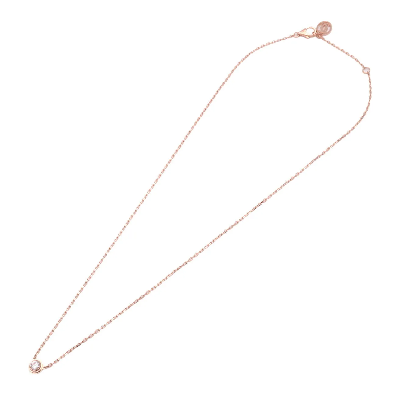 Cartie Diamants Lgers Necklace LM Diamond 0.19ct K18 Rose Gold Used