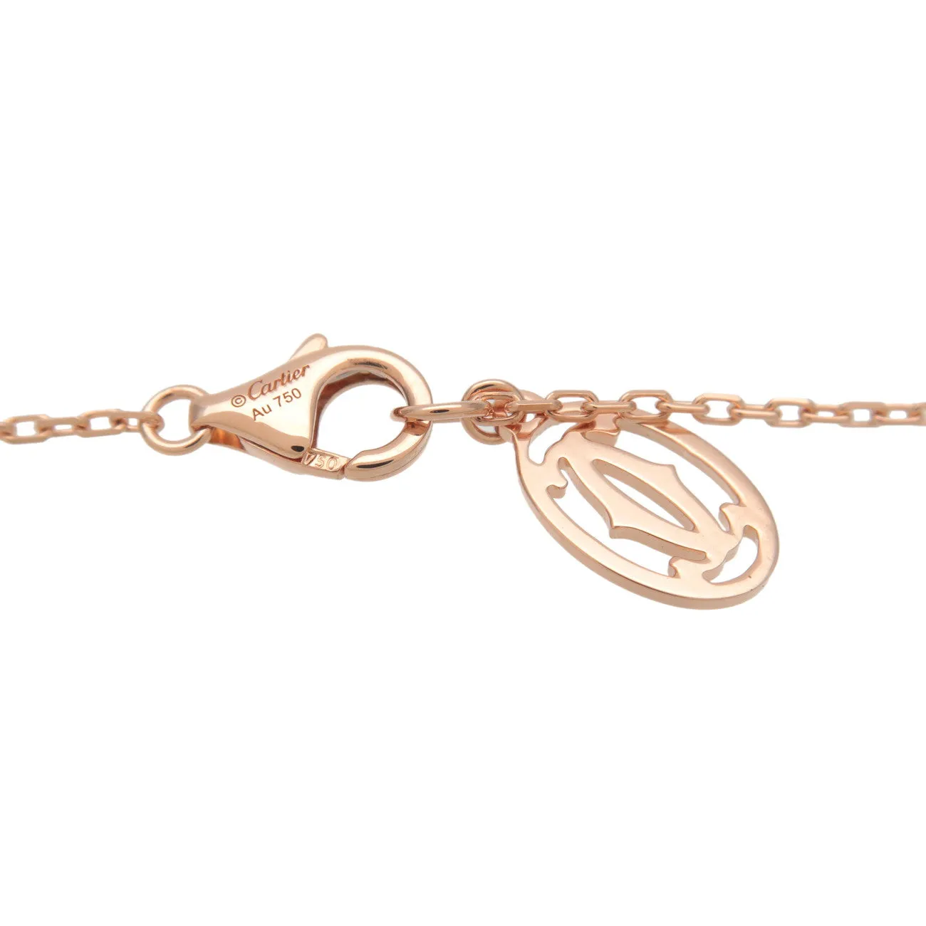 Cartie Diamants Lgers Necklace LM Diamond 0.19ct K18 Rose Gold Used