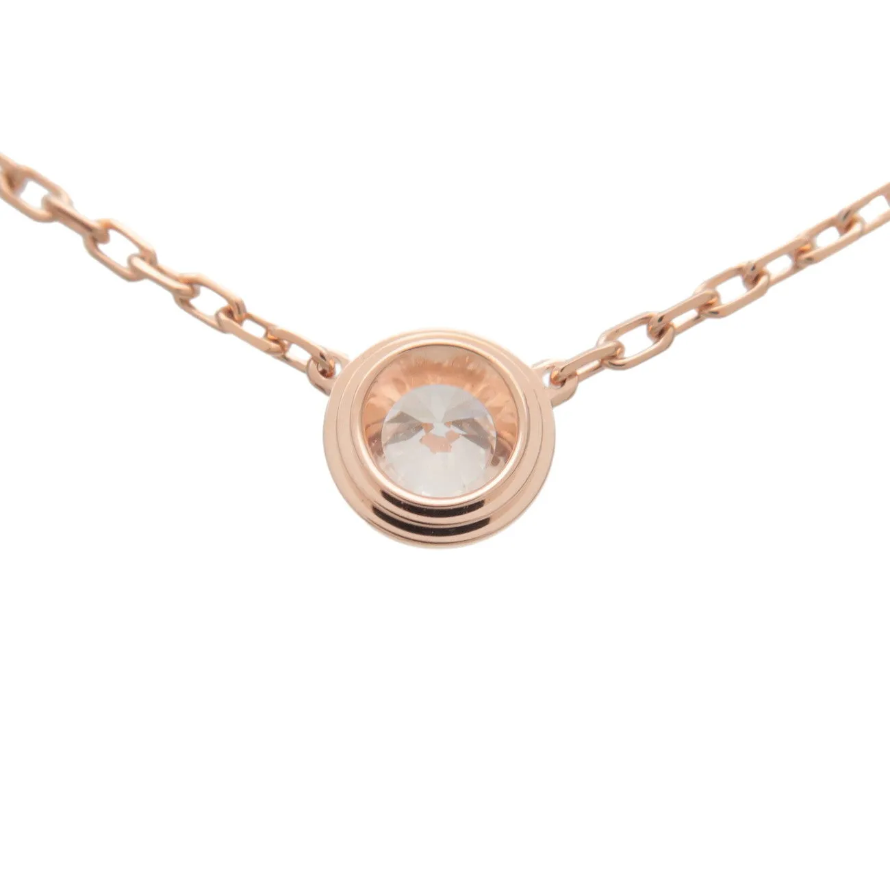 Cartie Diamants Lgers Necklace LM Diamond 0.19ct K18 Rose Gold Used