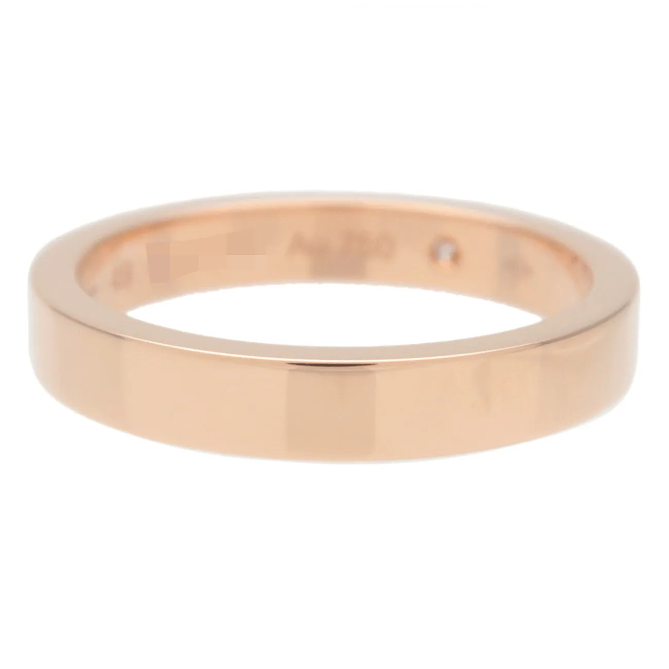 Cartier Engraved 1P Diamond Ring K18 750PG Rose Gold #49 US5 Used