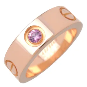 Cartier Love Ring 1P Pink Sapphire K18PG 750PG Rose Gold #48 Used