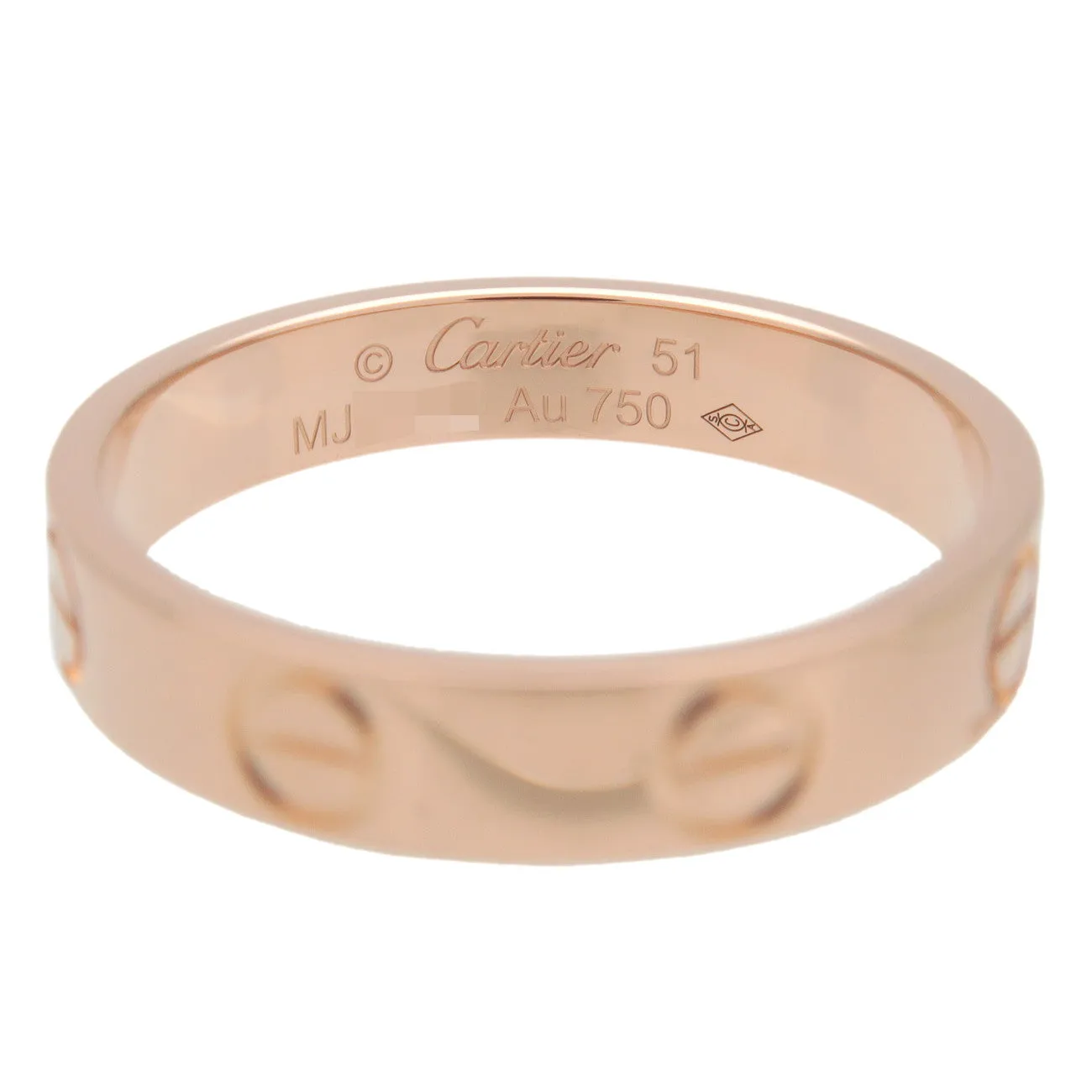 Cartier Mini Love Ring K18 750PG Rose Gold #51 US5.5-6 EU51 HK12.5 Used