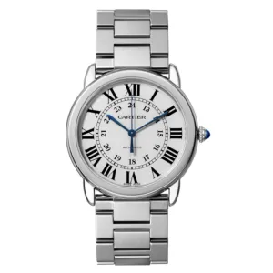 Cartier Ronde Solo de Cartier 36mm Watch - Ref: WSRN0012 - Silver Roman & Arabic Dial, Stainless Steel Bracelet