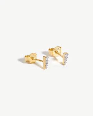 Celestial Pave Spike Stud Earrings | 18k Gold Vermeil/Cubic Zirconia