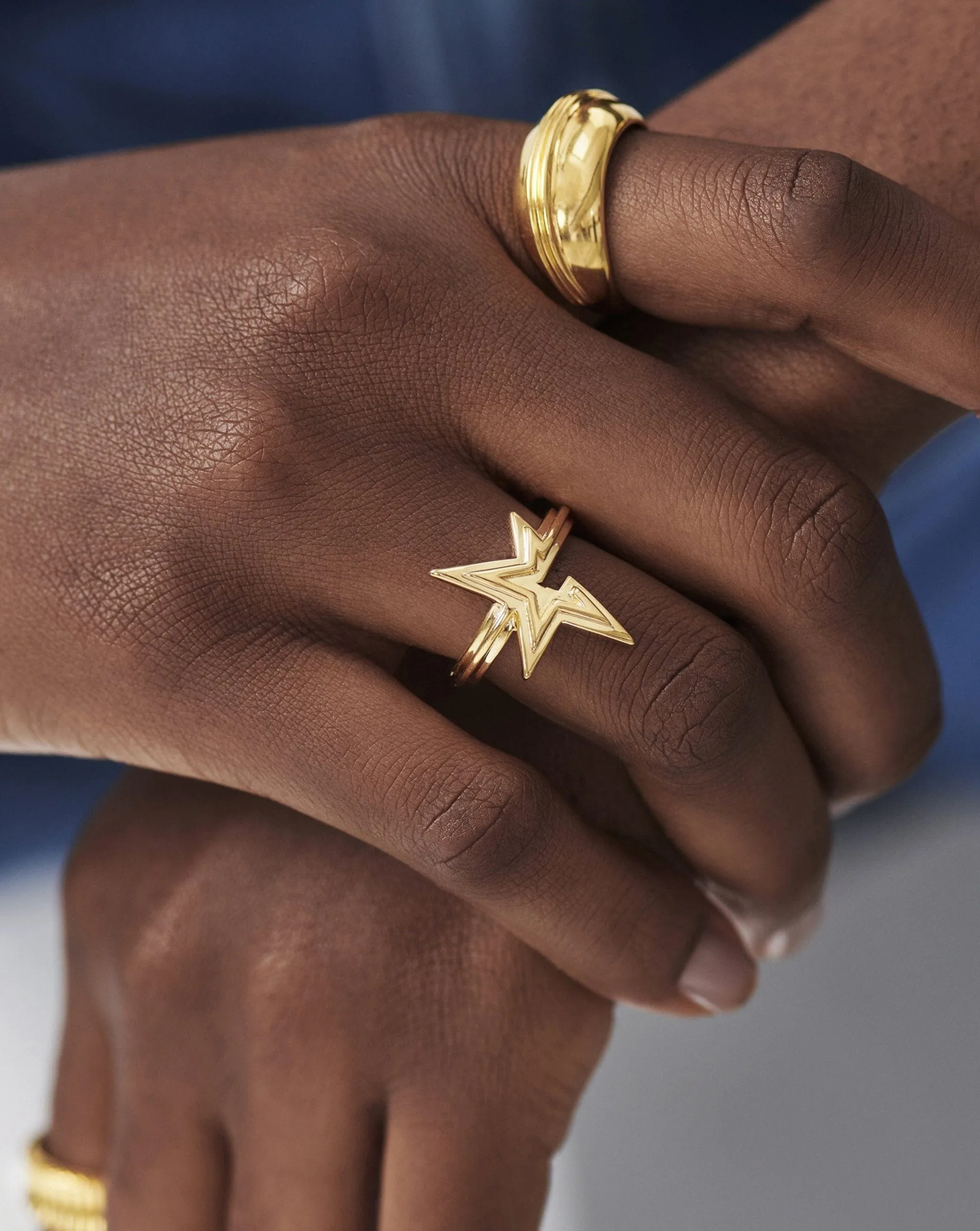Celestial Ridge Star Ring | 18k Gold Vermeil