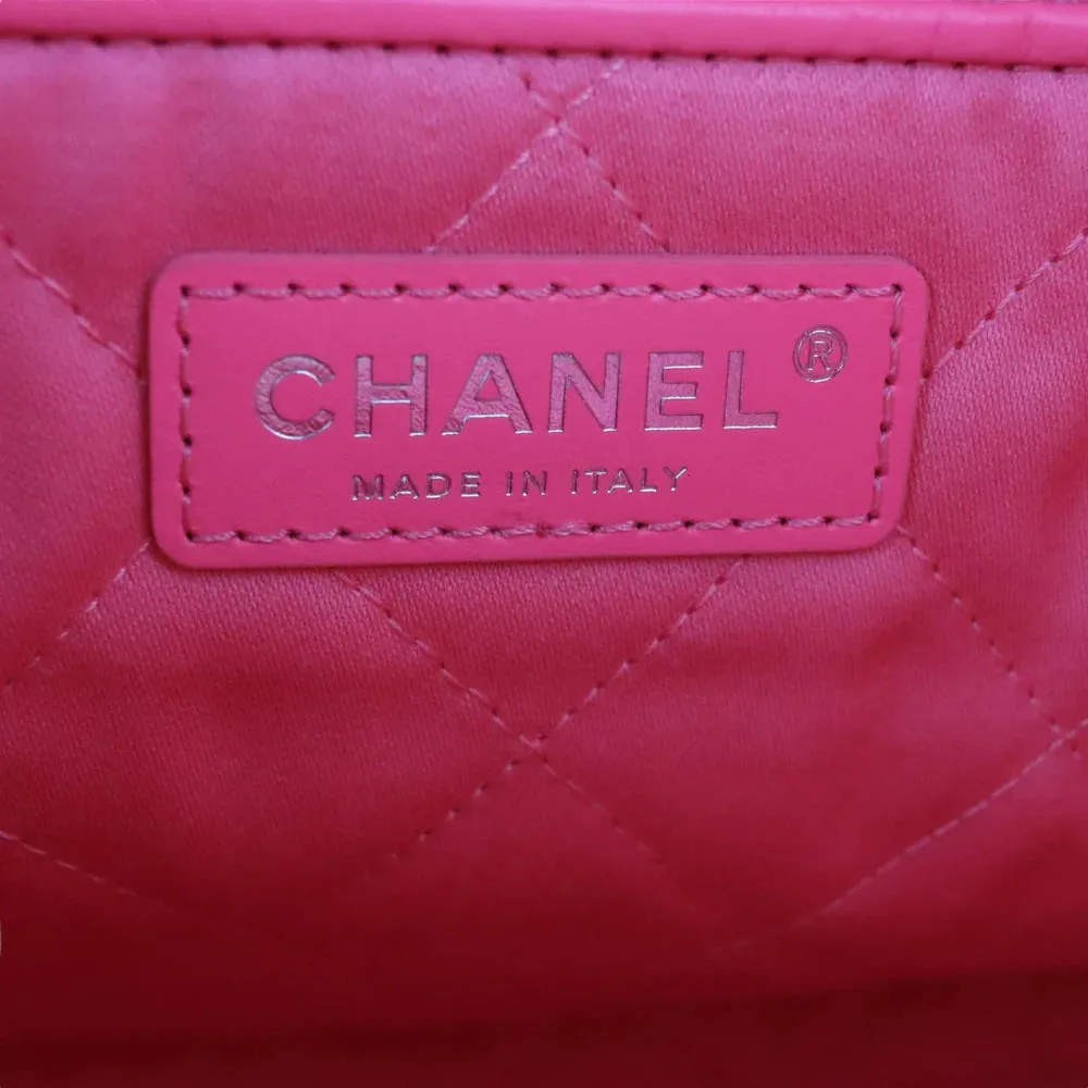 Chanel 22 Tote With Pouch- Medium Pink Quilted Calfskin, Rainbow Hardware