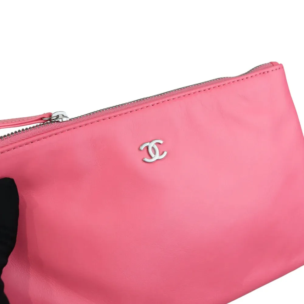 Chanel 22 Tote With Pouch- Medium Pink Quilted Calfskin, Rainbow Hardware