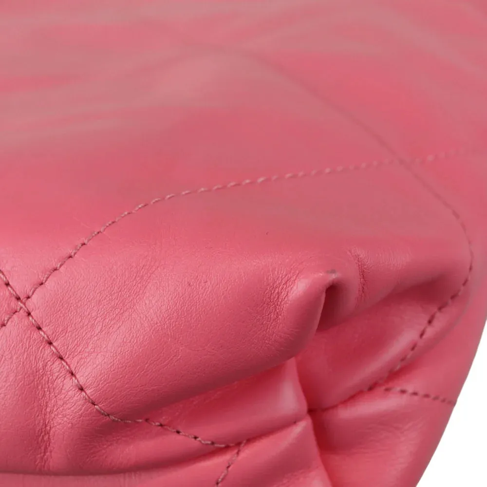 Chanel 22 Tote With Pouch- Medium Pink Quilted Calfskin, Rainbow Hardware