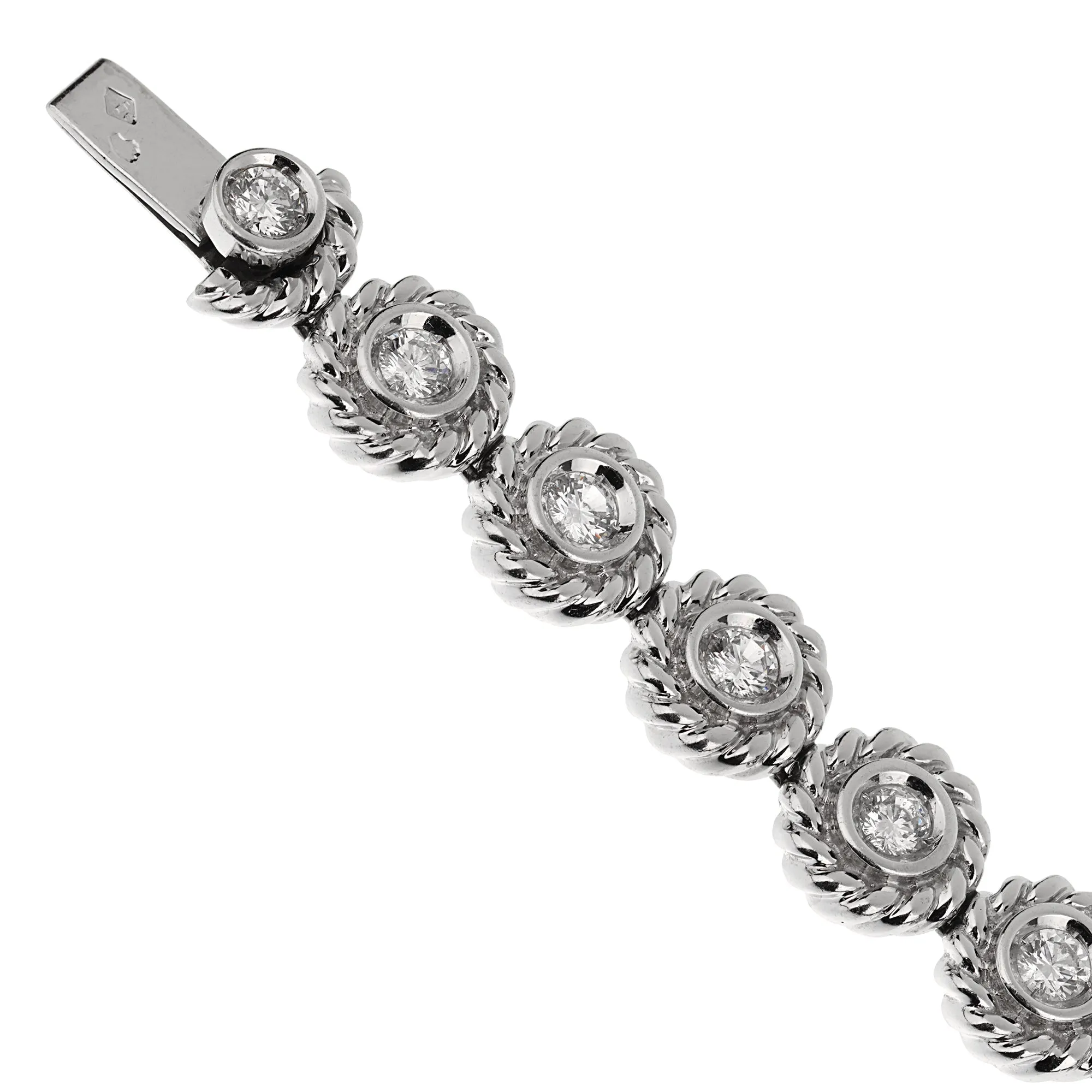 Chanel Camellia White Gold Diamond Tennis Bracelet