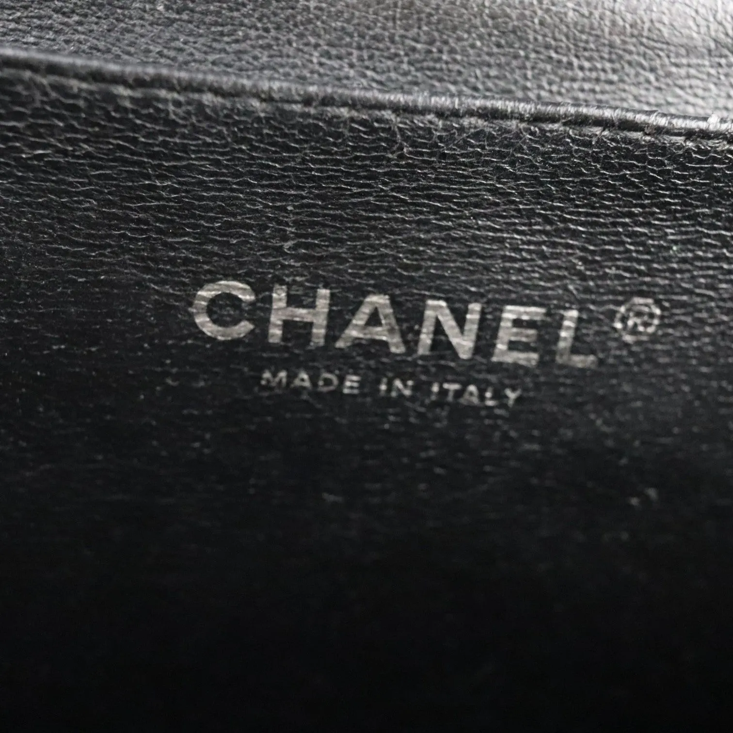 Chanel Clutch with Chain Flap Patent Quilted Black Silver-tone Hardware