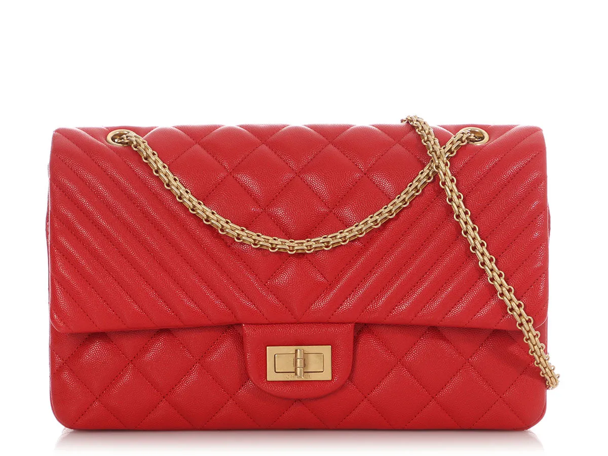 Chanel LE Red Caviar Reissue Classic Double Flap 227