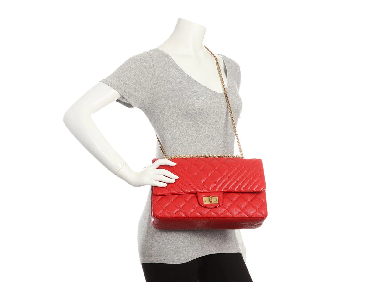 Chanel LE Red Caviar Reissue Classic Double Flap 227