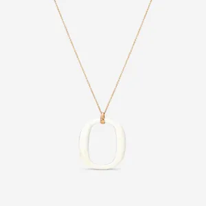 Damiani 18K Rose Gold Diamond Agate Pendant Necklace 20054704