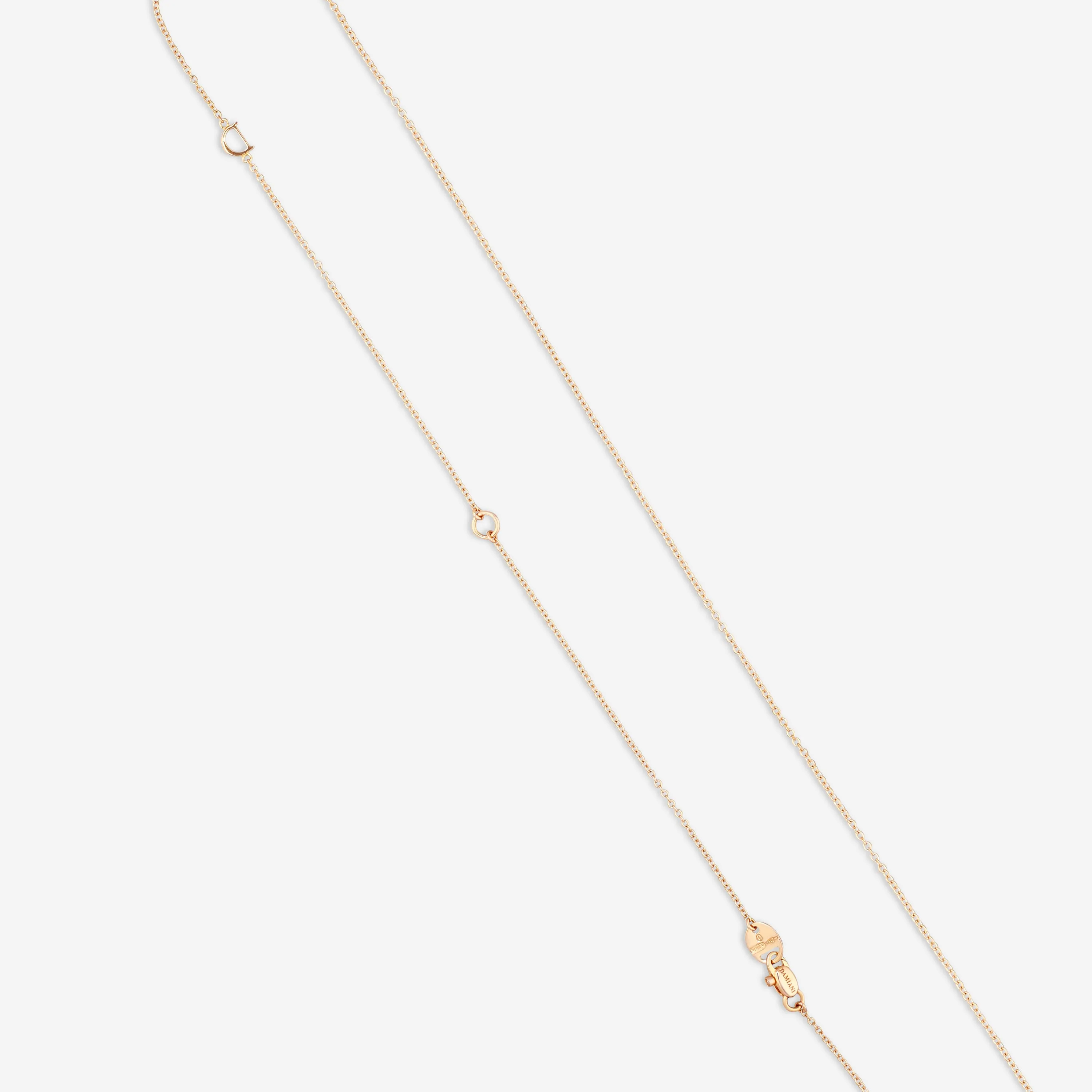 Damiani 18K Rose Gold Diamond Agate Pendant Necklace 20054704