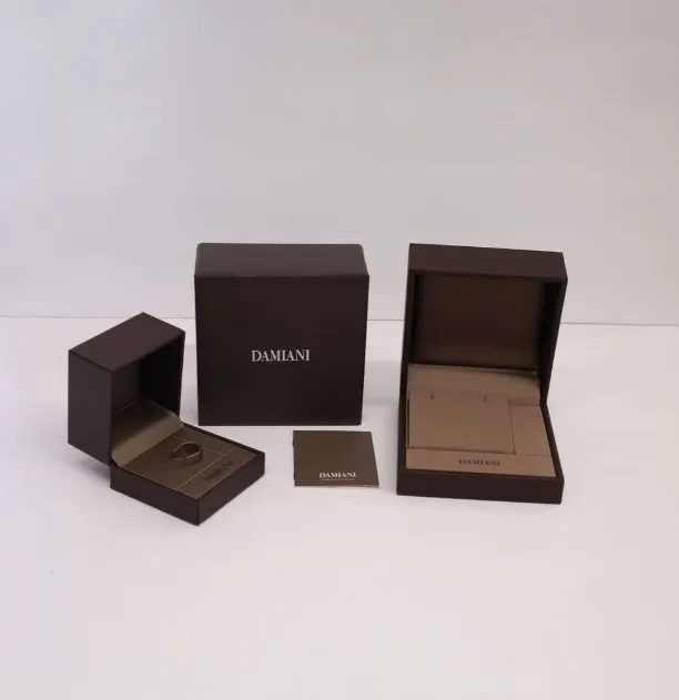 Damiani 18K Whte Gold Diamond Band Ring Sz. 6.25 20076813